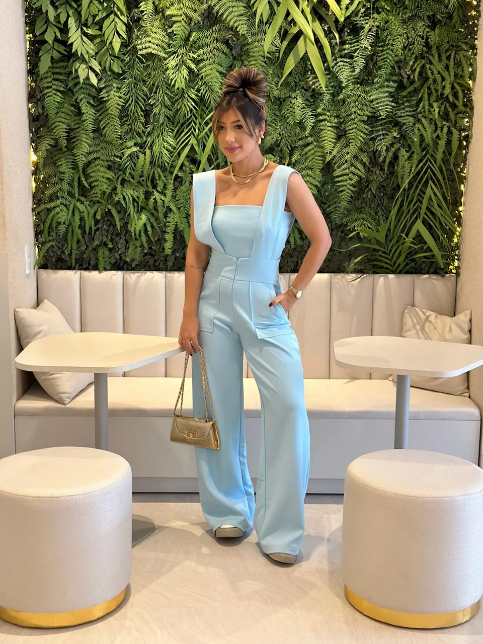 CONJUNTO CF SALOPETE CROPPED Azul Claro