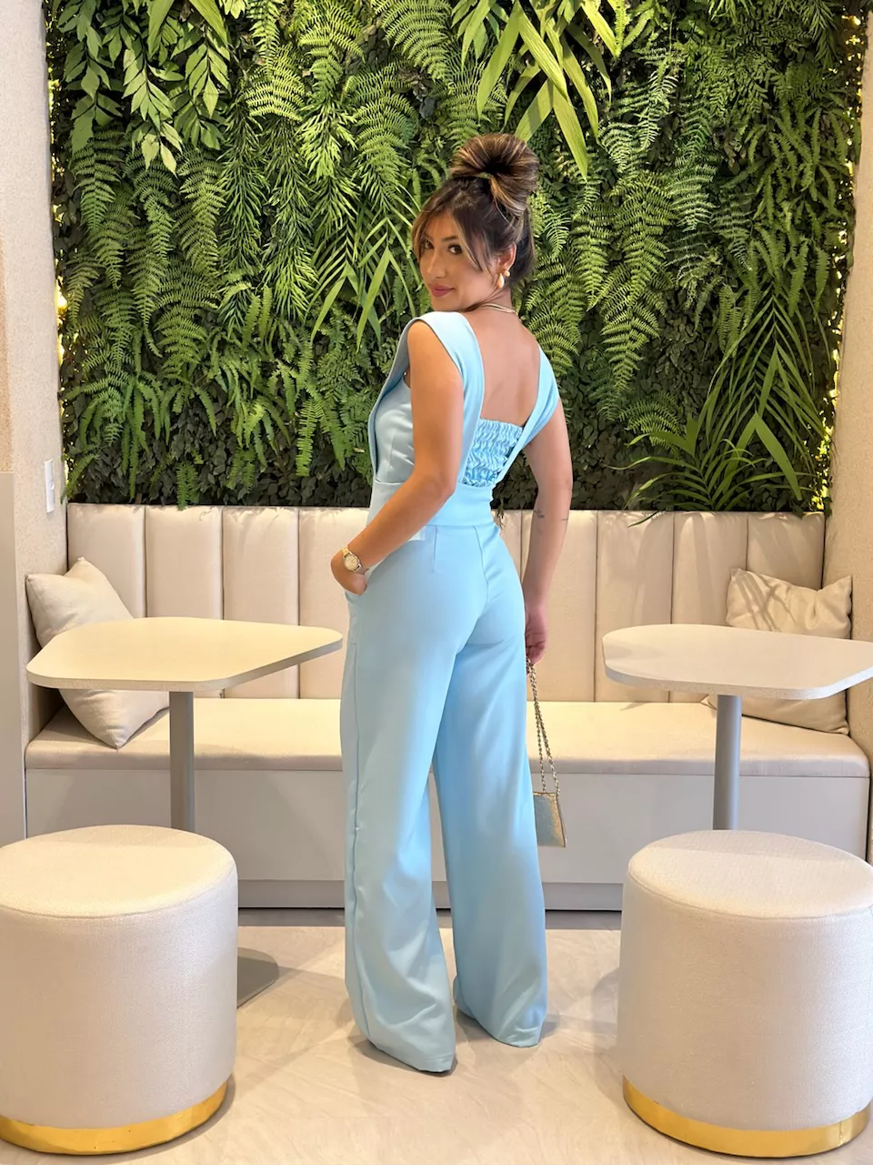 CONJUNTO CF SALOPETE CROPPED Azul Claro