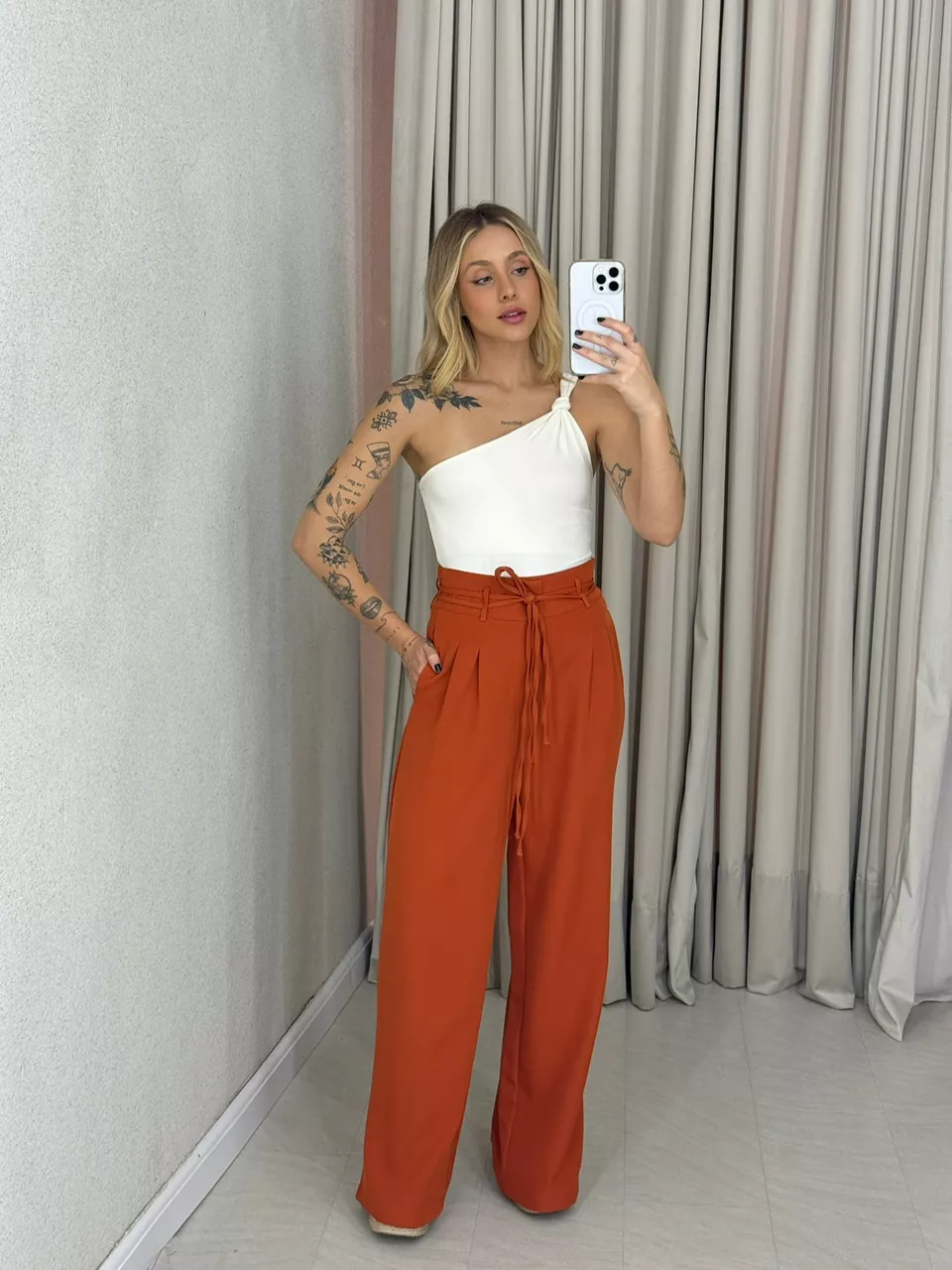 CALÇA YASMIN PANTALONA LARANJA