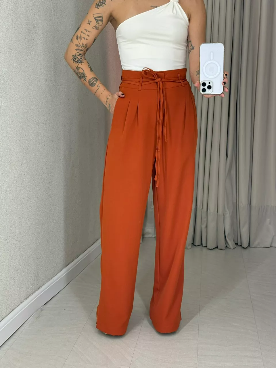 CALÇA YASMIN PANTALONA LARANJA