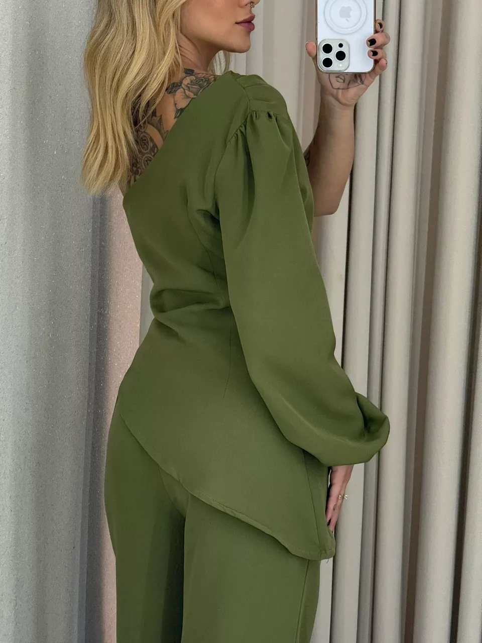 CONJUNTO DENISE NULA MANGA OLIVA