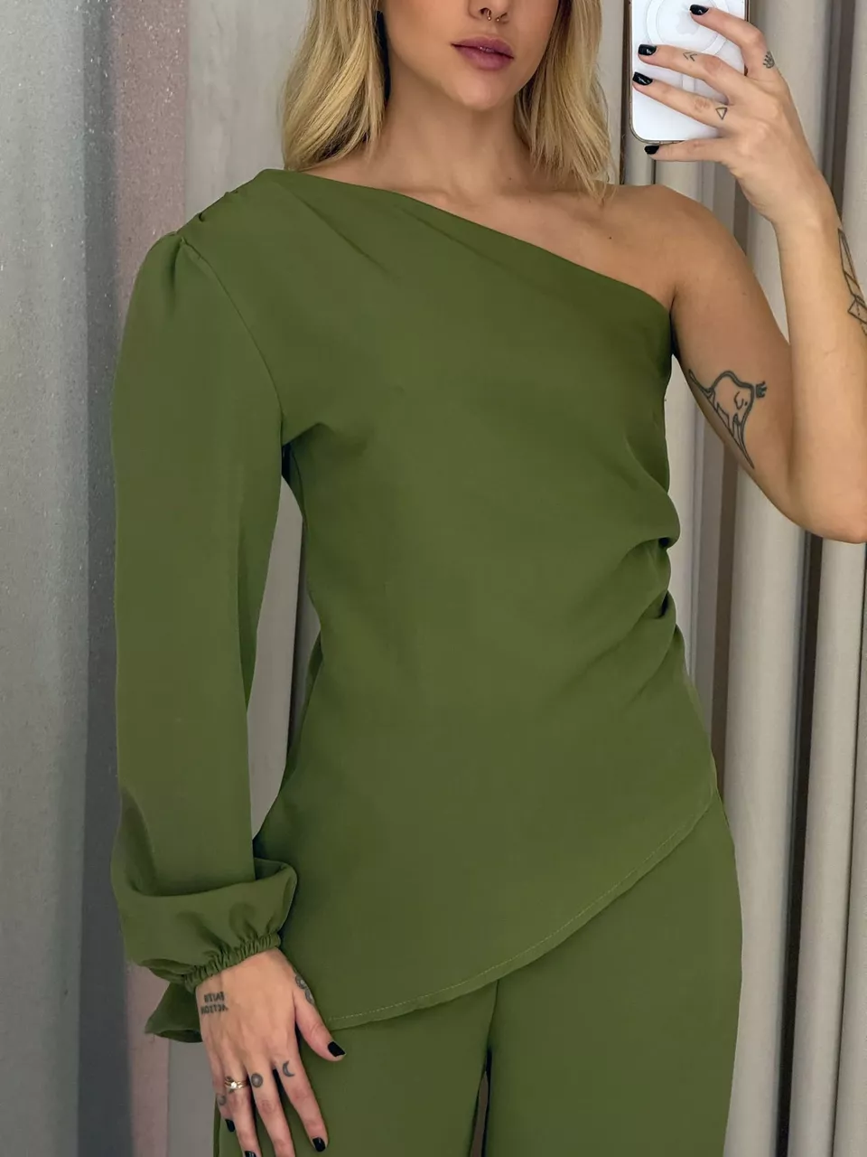 CONJUNTO DENISE NULA MANGA OLIVA