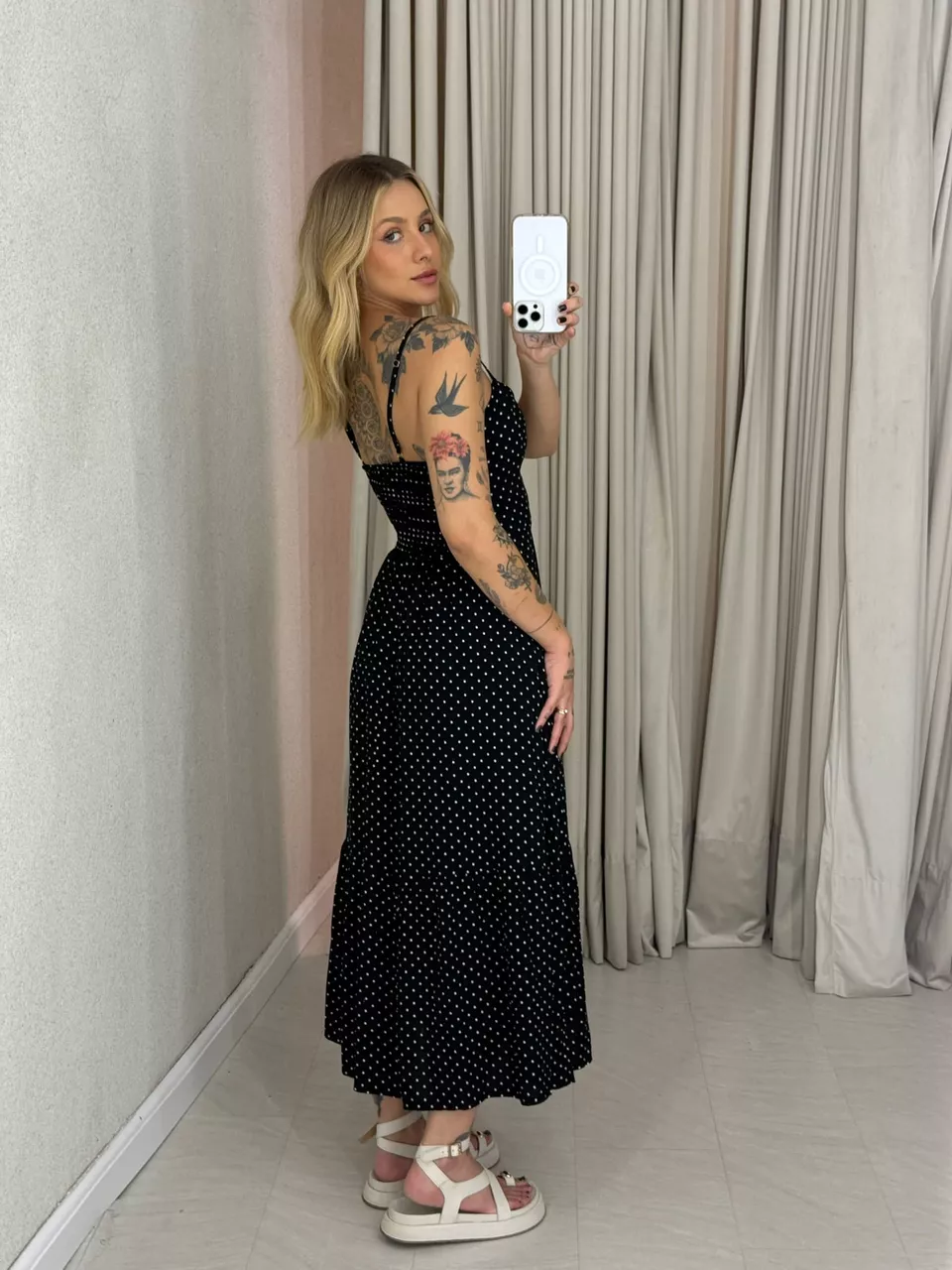 VESTIDO AMANDA ALÇA BOTÕES POA