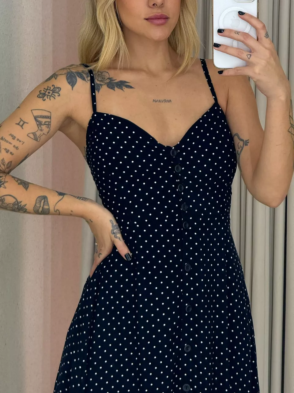 VESTIDO AMANDA ALÇA BOTÕES POA