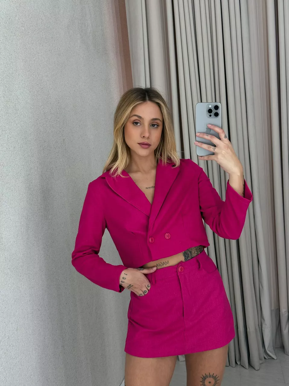 CONJUNTO JASMIM SHORT SAIA PINK - 0054020037 - CAROLLA FERRARO