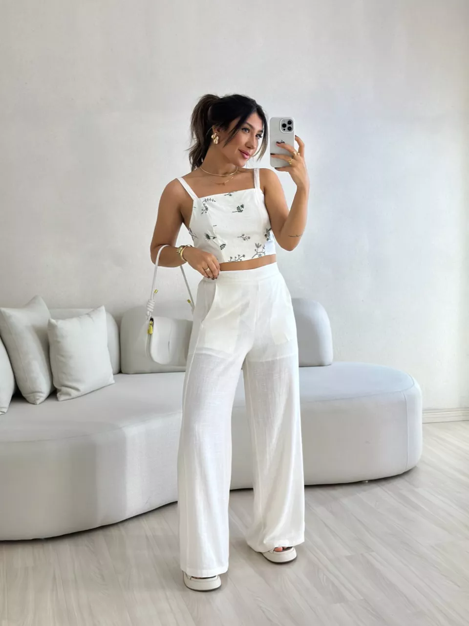 CONJUNTO FLOWERS CALÇA OFF - 0056280048 - CAROLLA FERRARO