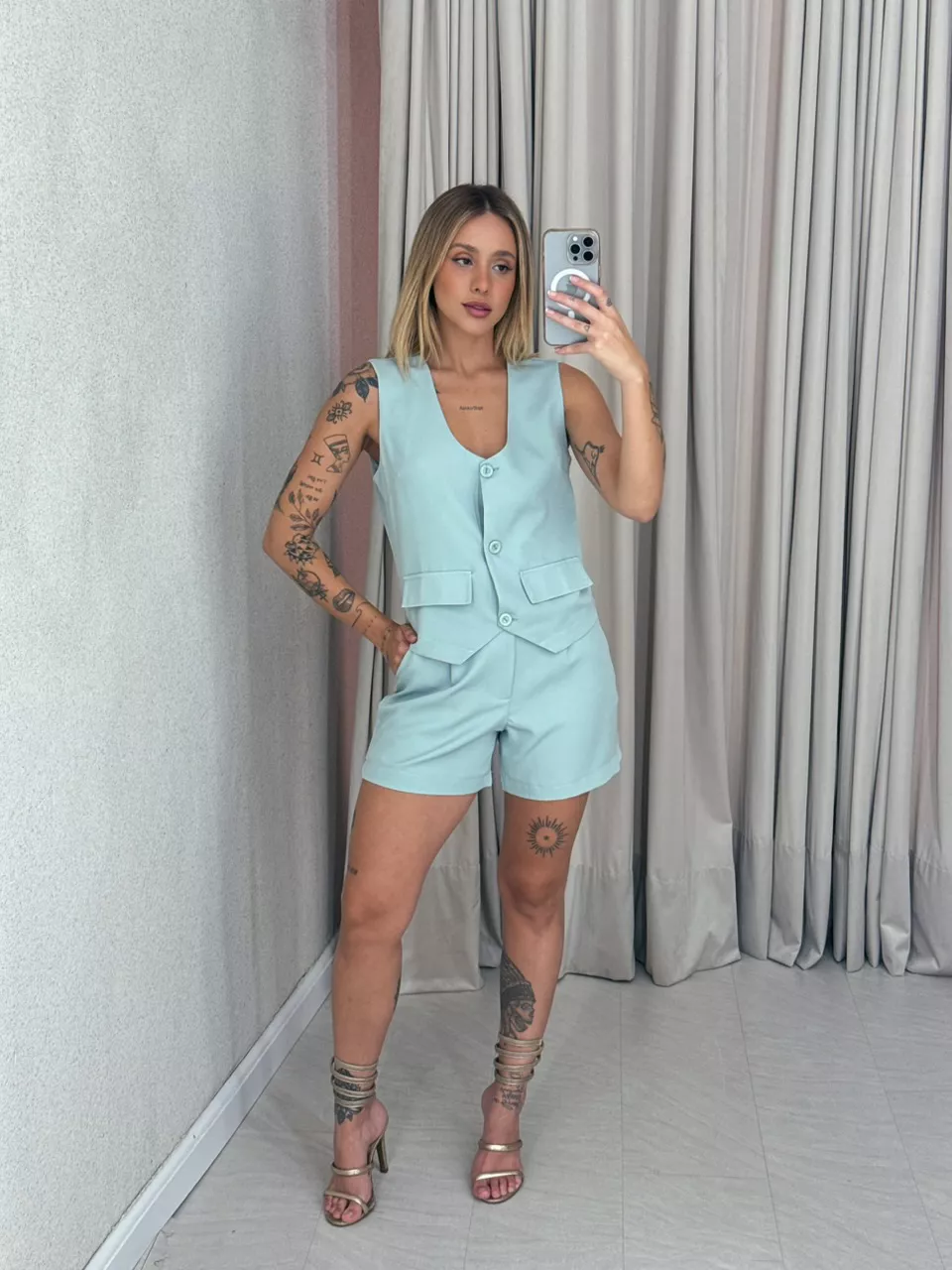 CONJUNTO KIRA Short verde