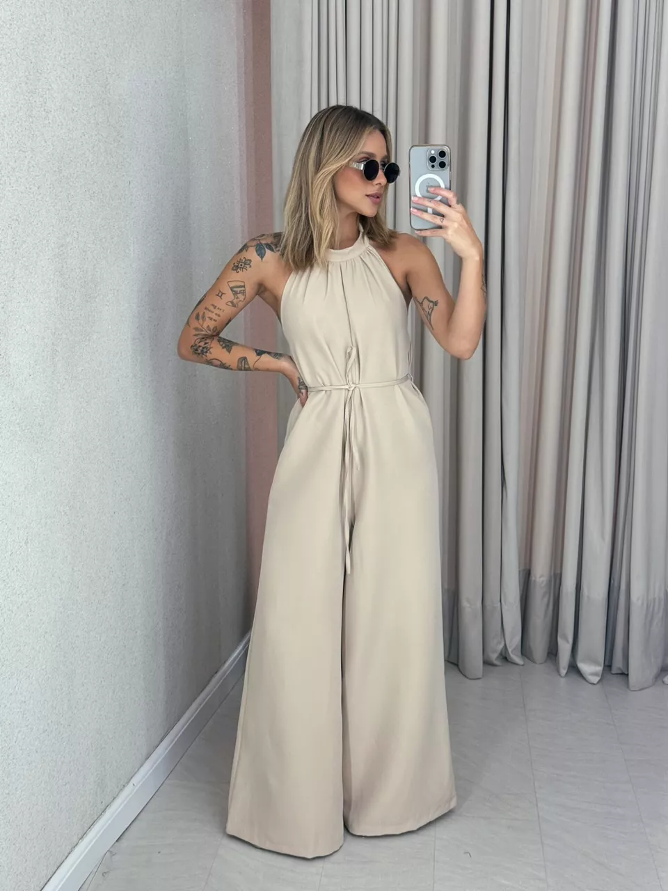 MACACÃO PIETRA FRENTE ÚNICA NUDE - 0059300049 - CAROLLA FERRARO