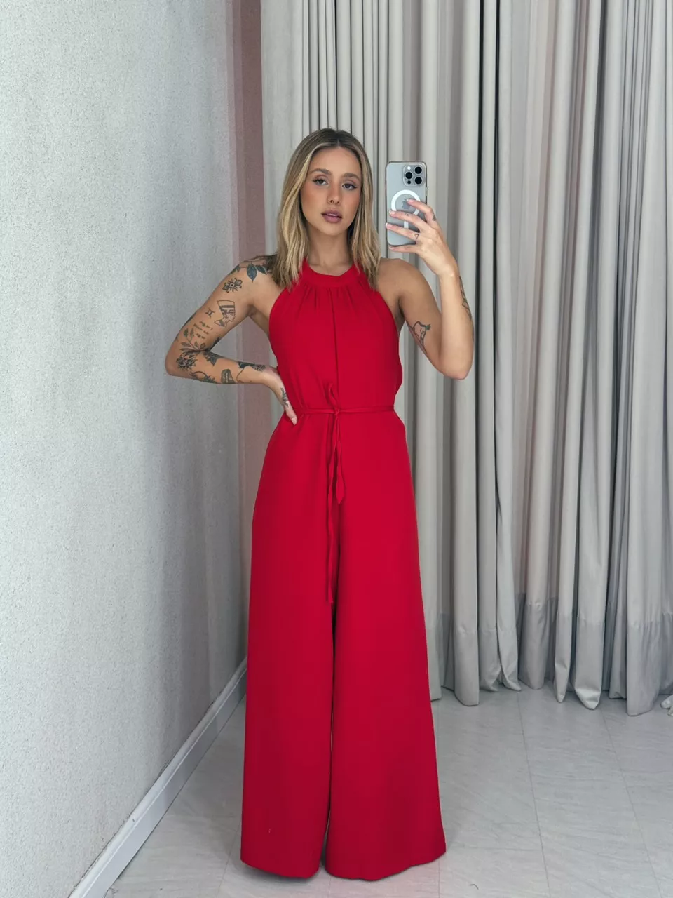 MACACÃO PIETRA FRENTE ÚNICA VERMELHO - 0059300006 - CAROLLA FERRARO