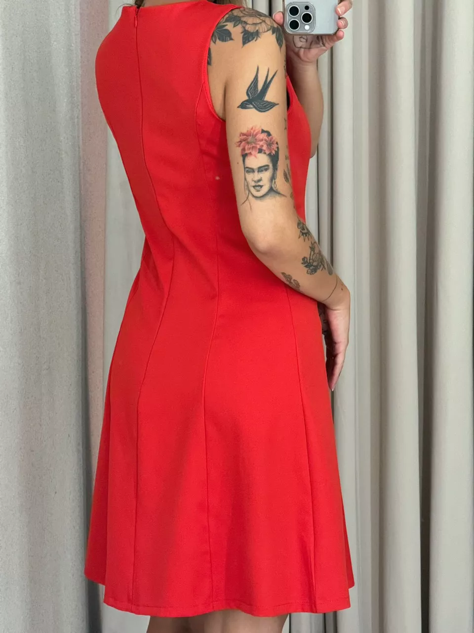 VESTIDO MARIA FLOR CAVADO VERMELHO