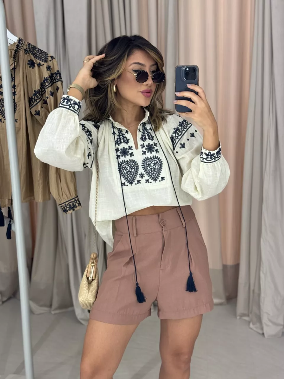 BLUSA BATA BOHO MARFIM