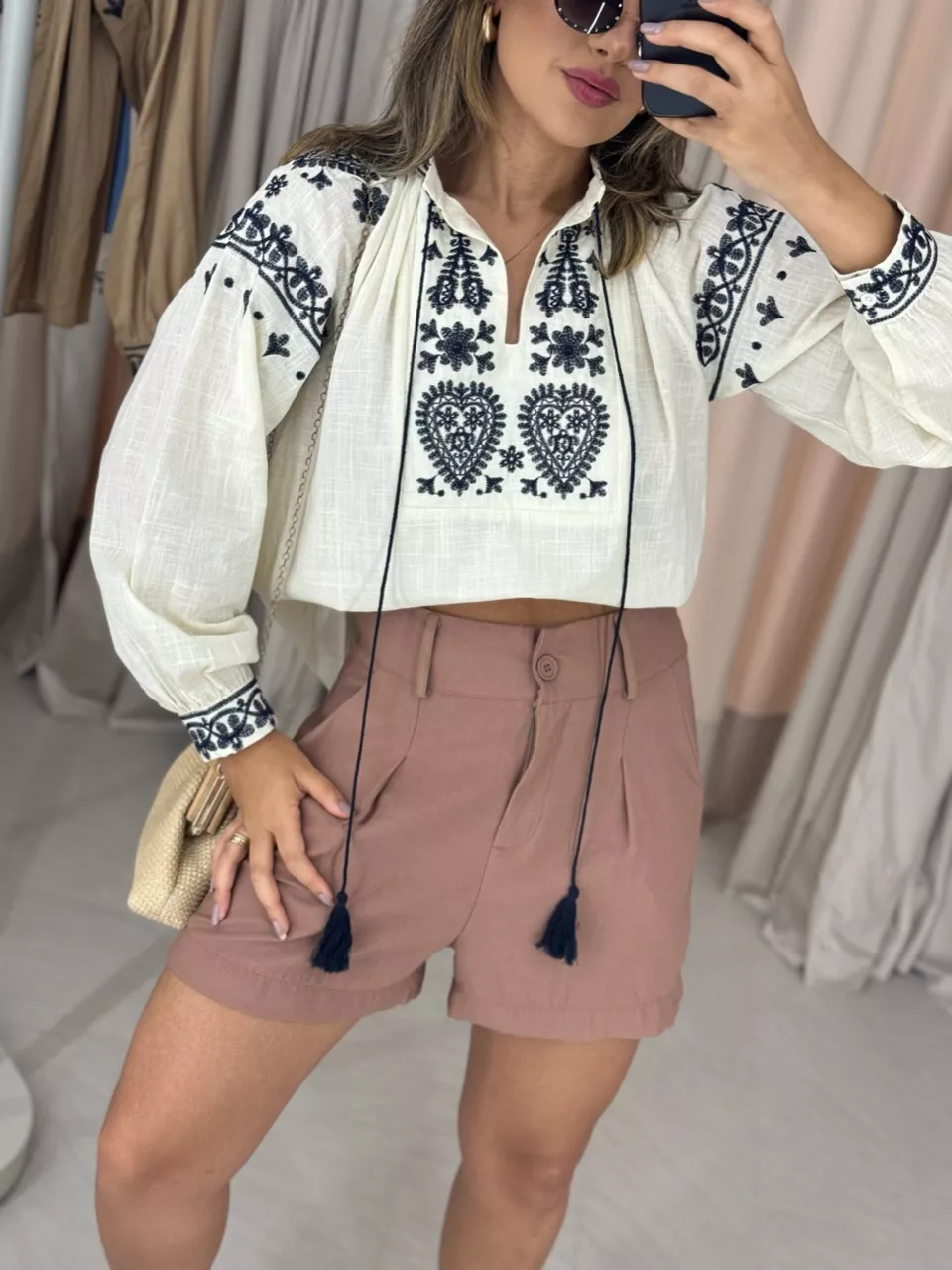 BLUSA BATA BOHO MARFIM