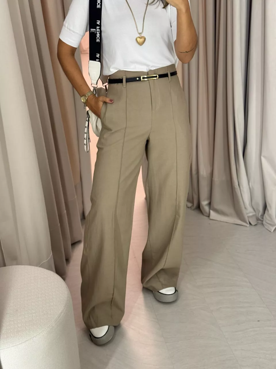 CALÇA JÚLIA PANTALONA Caqui