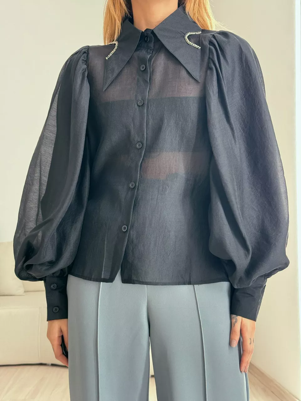 CAMISA ANA LAURA BUFANTE PRETO