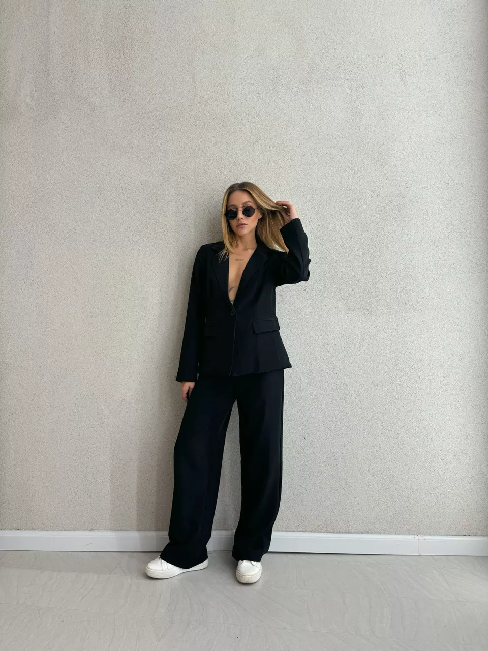 CONJUNTO ELLEN BLAZER PRETO - 0052980032 - CAROLLA FERRARO