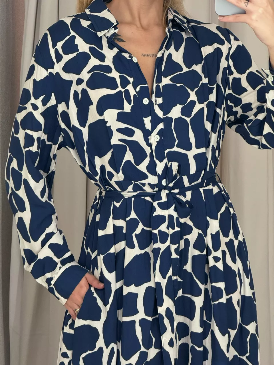 VESTIDO MARISA BOTÕES AZUL