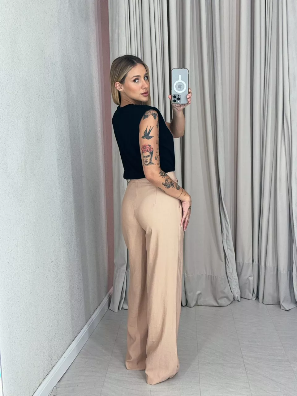 CALÇA EVELYN PANTALONA Nude