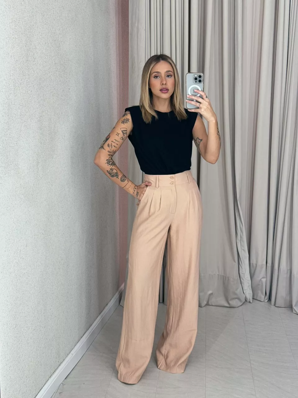 CALÇA EVELYN PANTALONA Nude