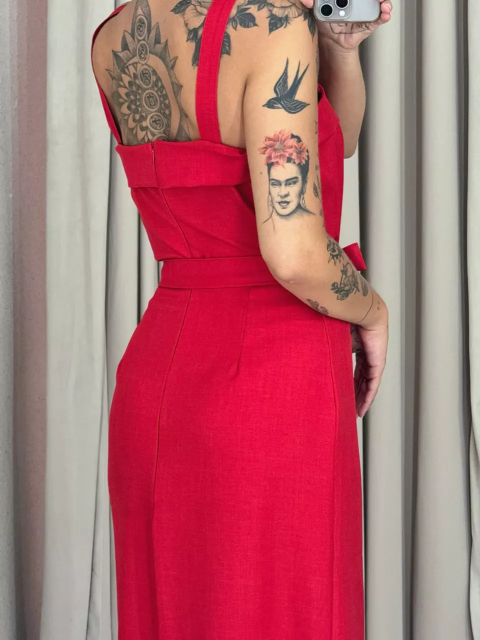 VESTIDO CARMEN FAIXA VERMELHO