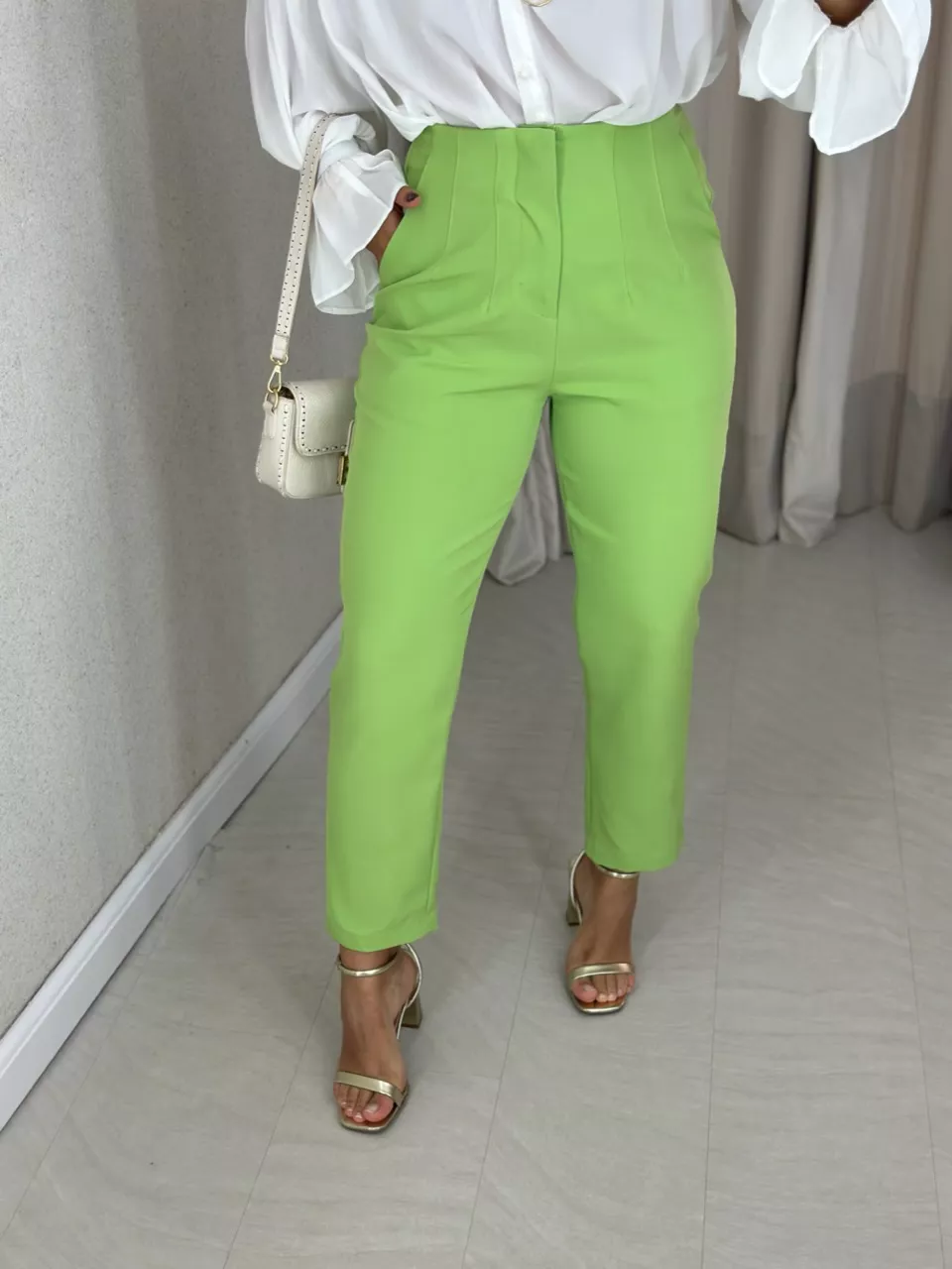CALÇA FÁTIMA SKINNY VERDE - 0061240014 - CAROLLA FERRARO