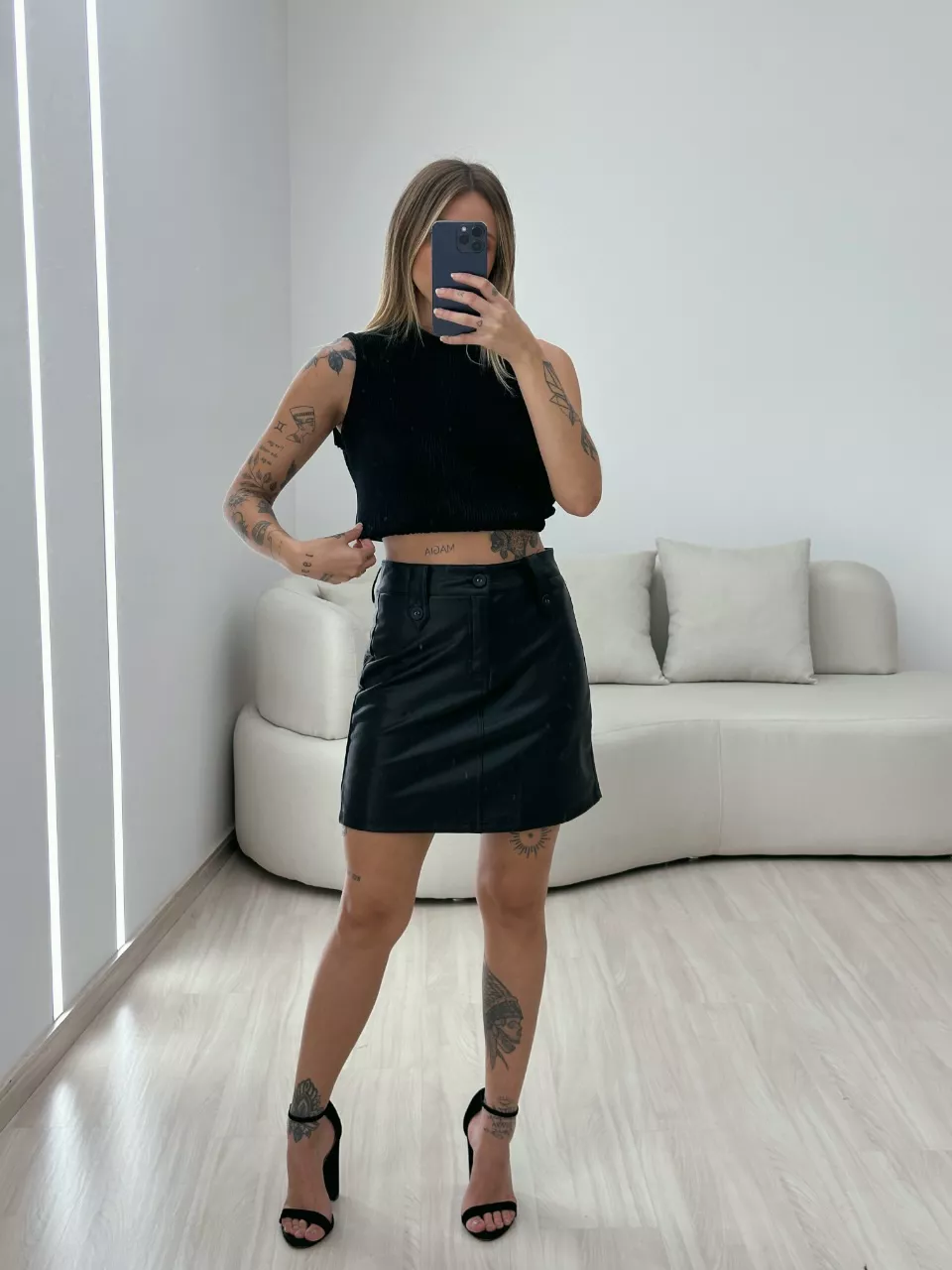BLUSA RAFA PLISSADA PRETA