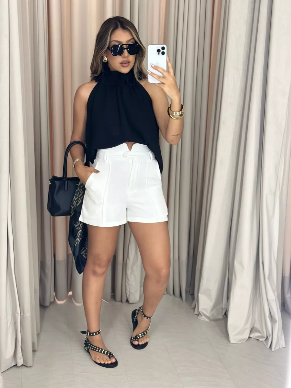 SHORT LAURA Cinto off