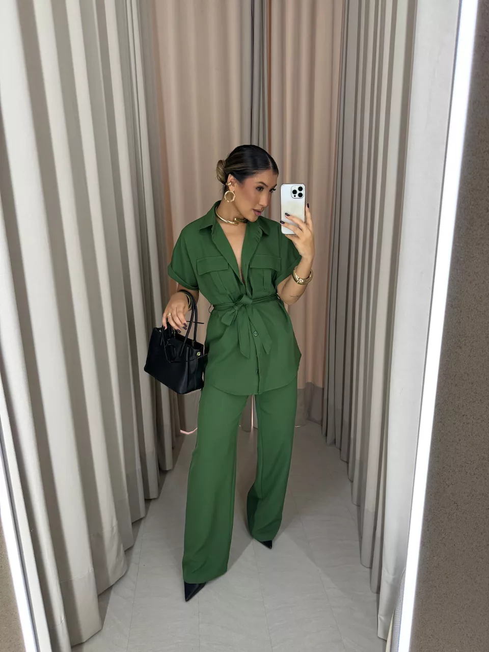  CONJUNTO FRANCISCA CALÇA VERDE - 0064400014 - CAROLLA FERRARO