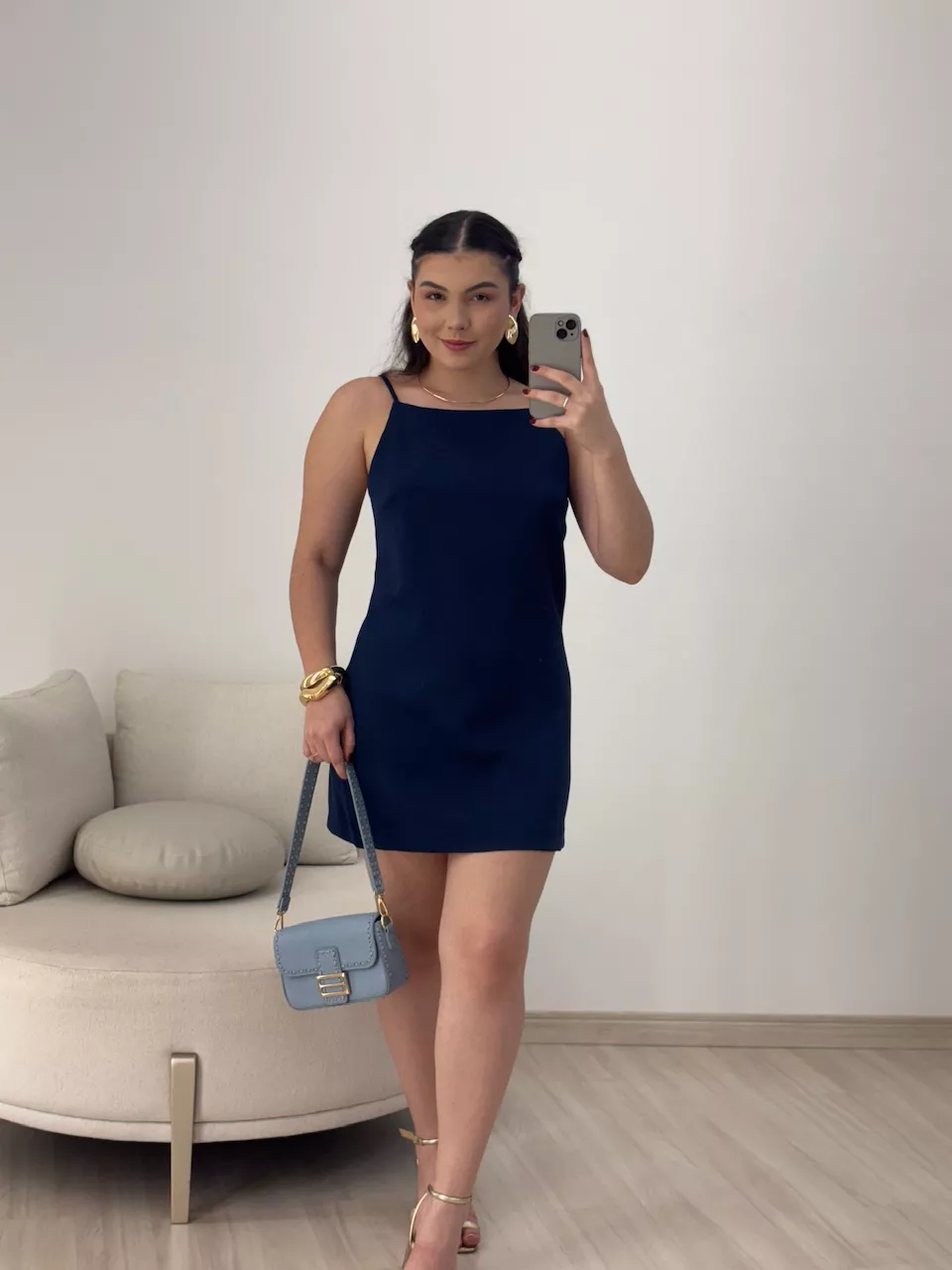 VESTIDO GIANE CURTO marinho - 0064180055 - CAROLLA FERRARO