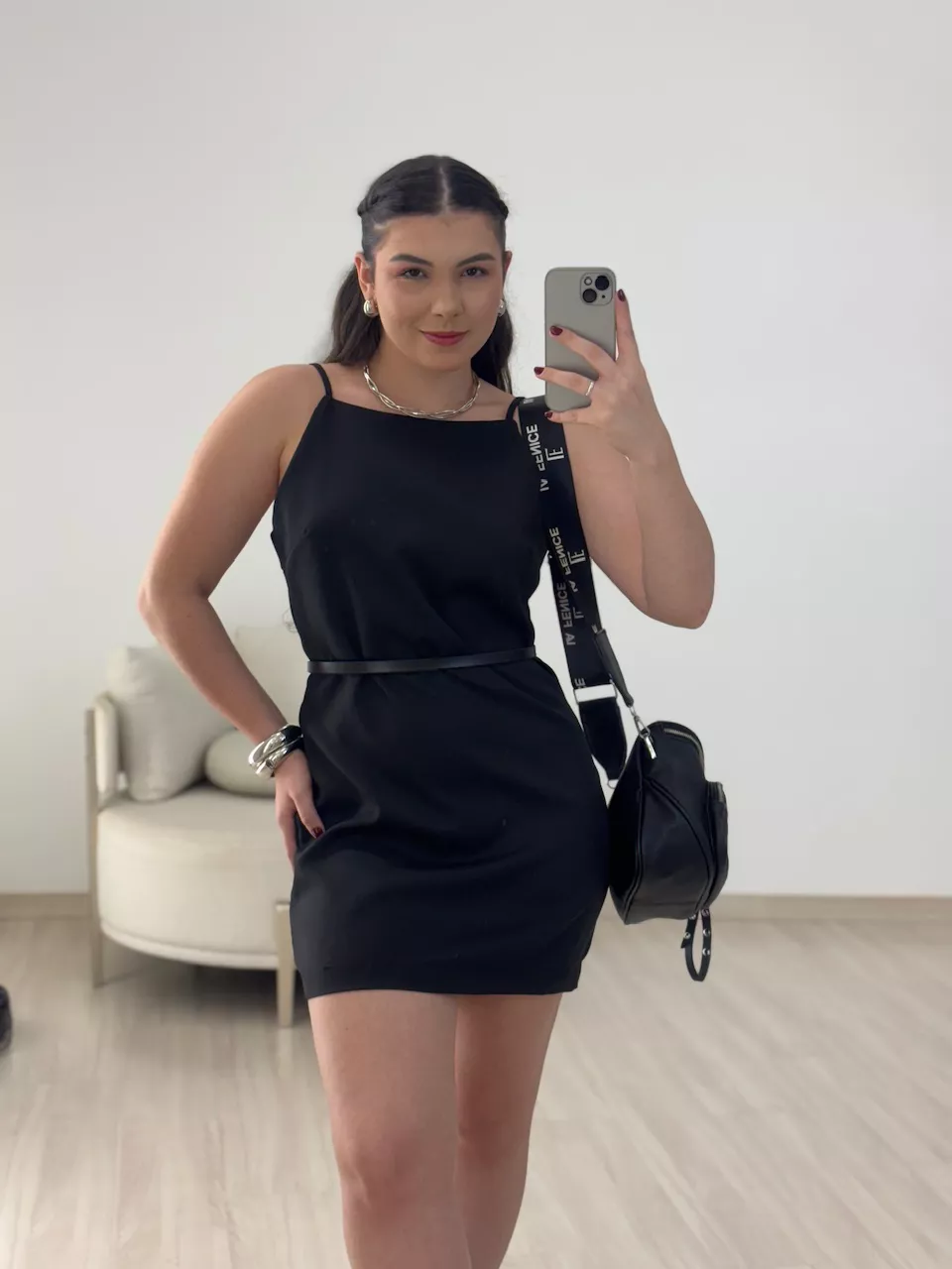 VESTIDO GIANE CURTO preto - 0064180032 - CAROLLA FERRARO