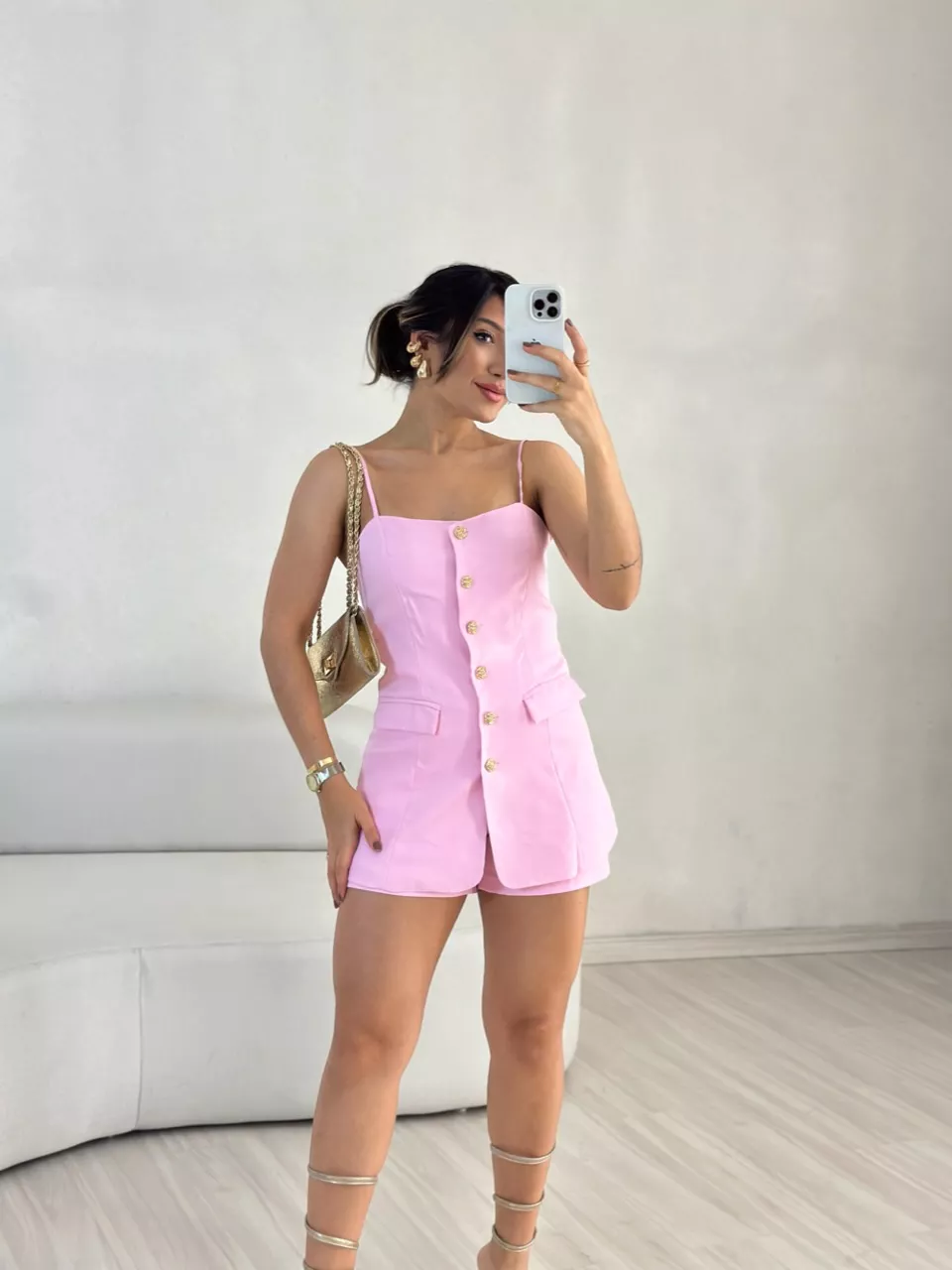 CONJUNTO CARMEN Short BABY PINK - 0055300366 - CAROLLA FERRARO