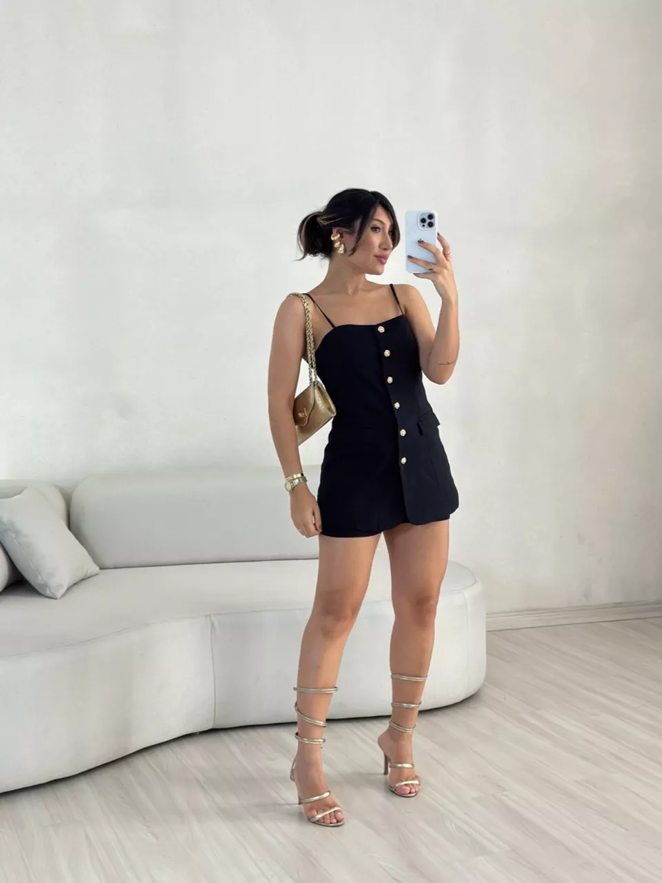 CONJUNTO CARMEN Short preto - 0055300032 - CAROLLA FERRARO