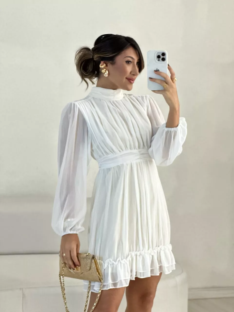 VESTIDO FLAVIANA MANGA LONGA OFF