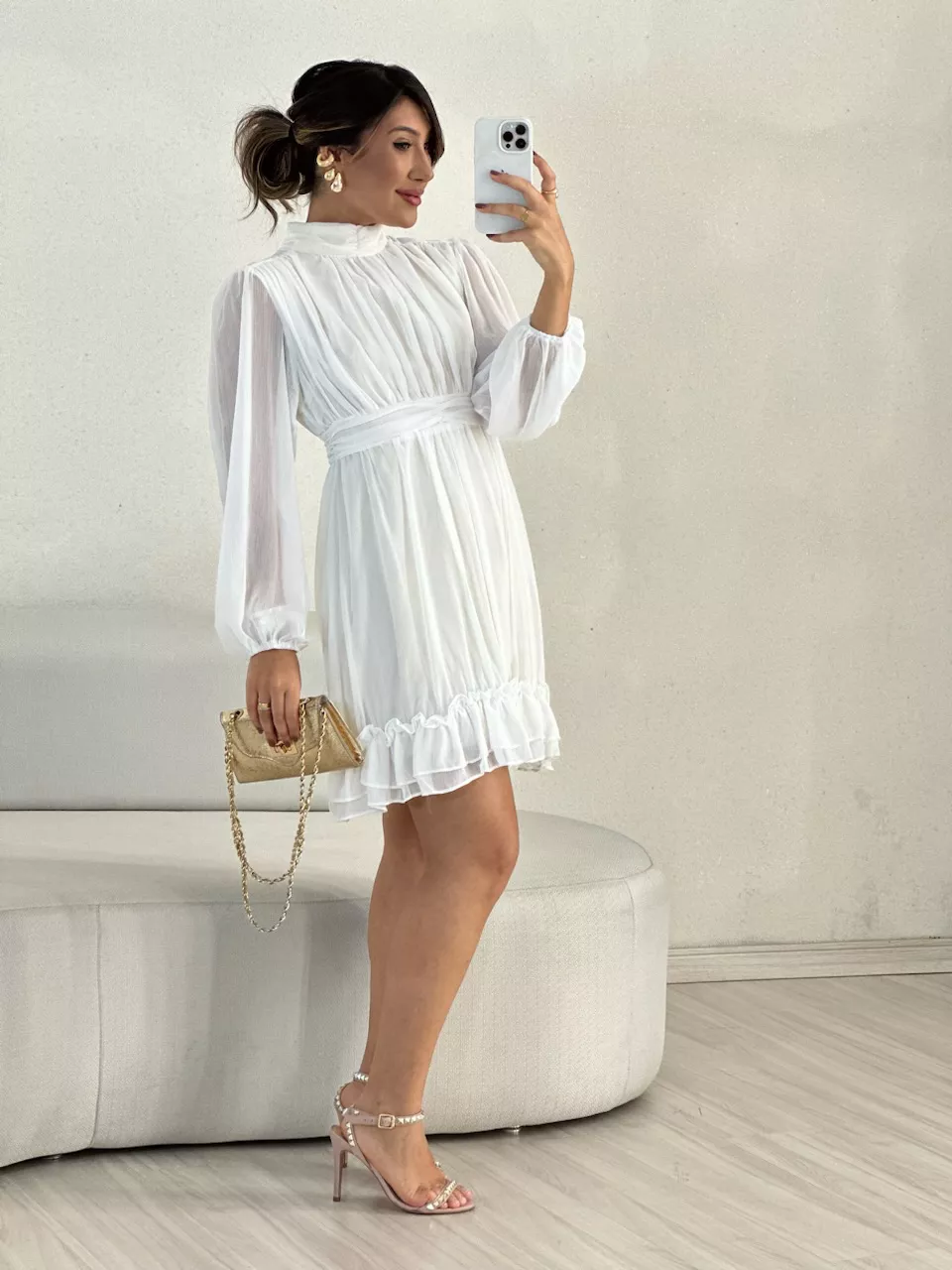 VESTIDO FLAVIANA MANGA LONGA OFF