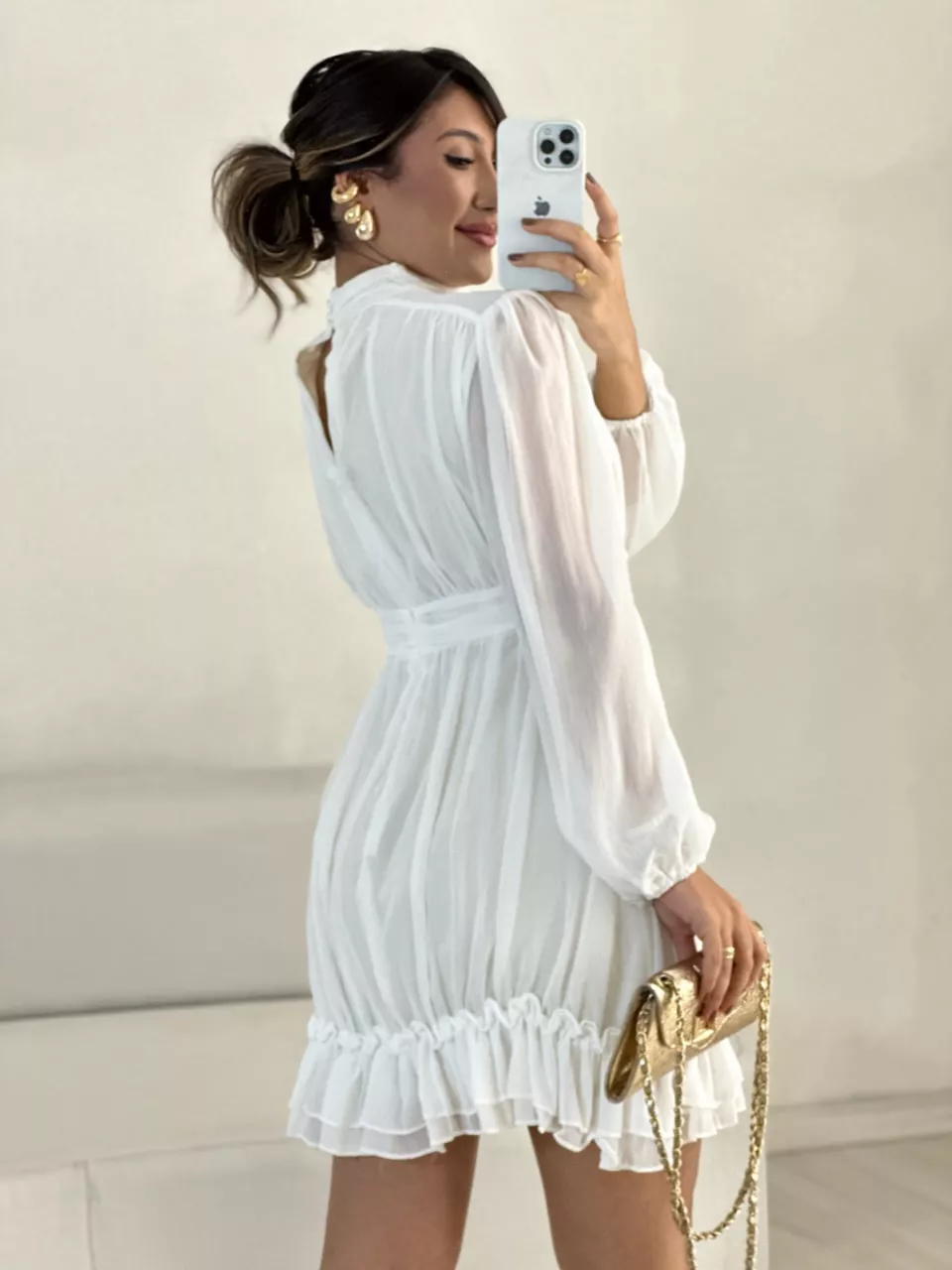 VESTIDO FLAVIANA MANGA LONGA OFF