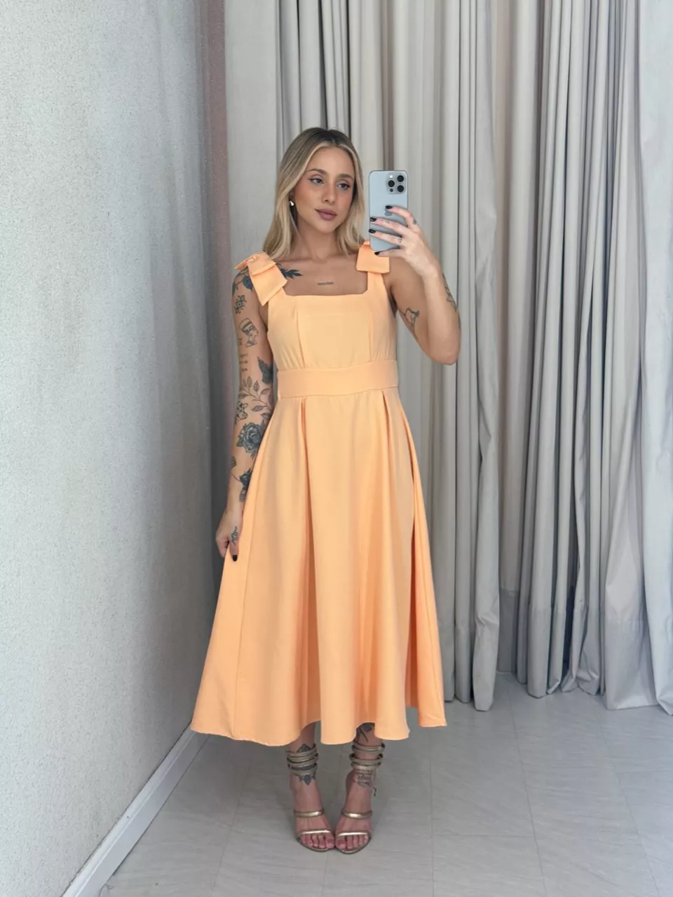 VESTIDO MARISA LAÇO LARANJA - 0061290068 - CAROLLA FERRARO