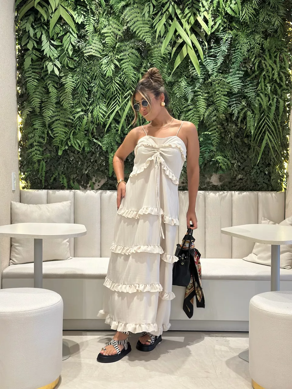 VESTIDO TRANCOSO CF BOHO Areia - 0061330110 - CAROLLA FERRARO