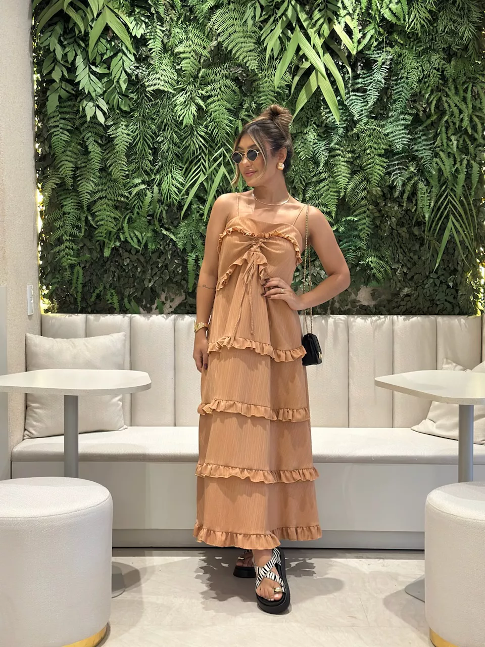 VESTIDO TRANCOSO CF BOHO Caramelo