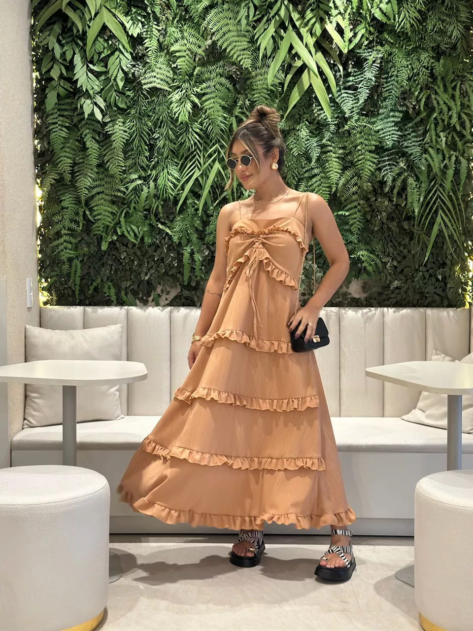 VESTIDO TRANCOSO CF BOHO Caramelo