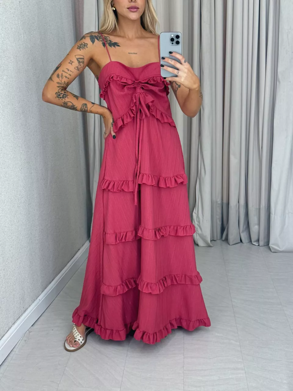 VESTIDO TRANCOSO CF BOHO Goiaba
