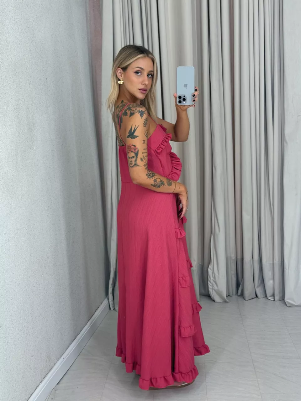 VESTIDO TRANCOSO CF BOHO Goiaba
