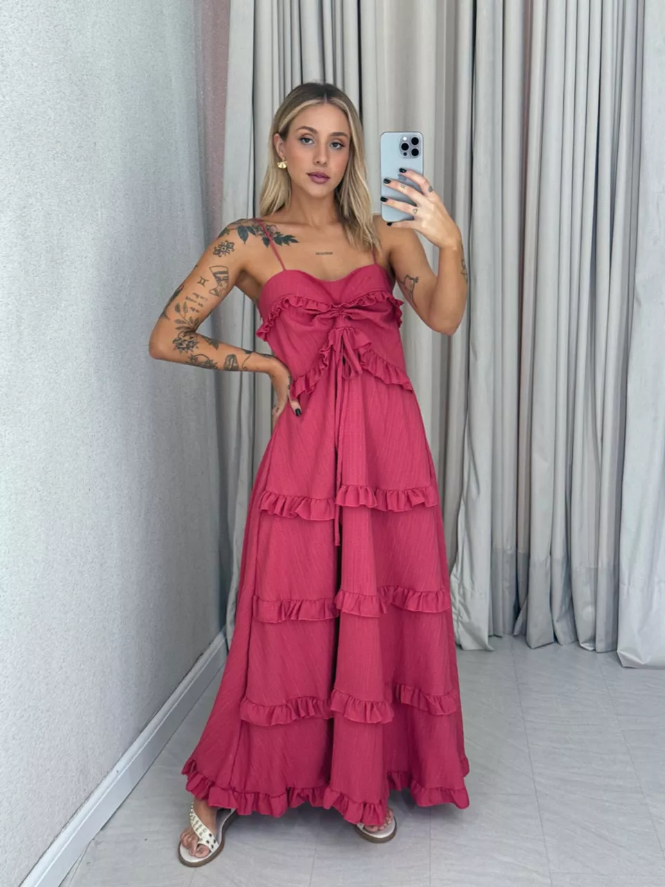 VESTIDO TRANCOSO CF BOHO Goiaba