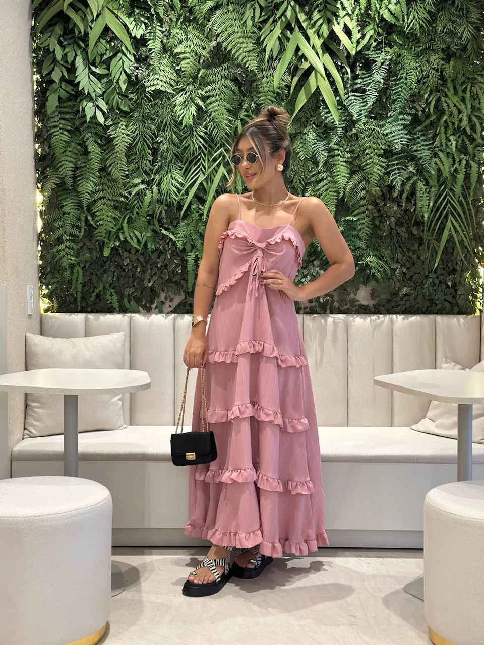 VESTIDO TRANCOSO CF BOHO Rosa - 0061330031 - CAROLLA FERRARO