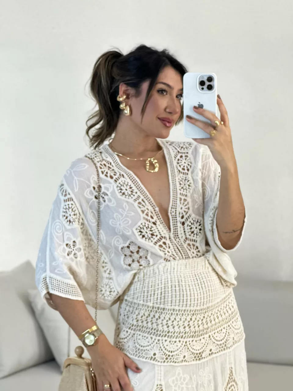 KIMONO MARIANA CROCHÊ CRU