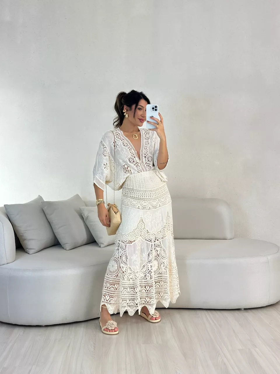 KIMONO MARIANA CROCHÊ CRU