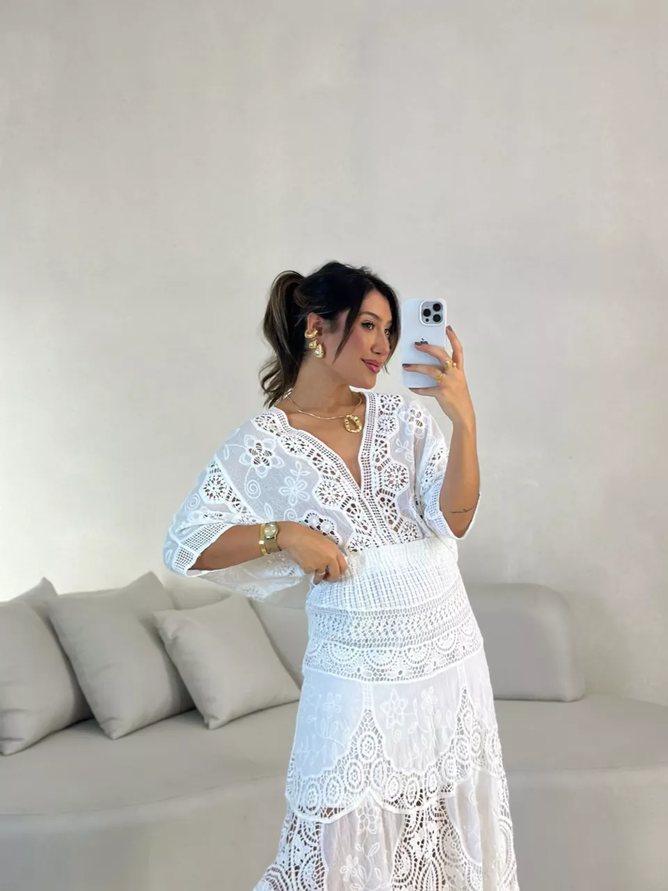 KIMONO MARIANA CROCHÊ OFF - 0055370048 - CAROLLA FERRARO