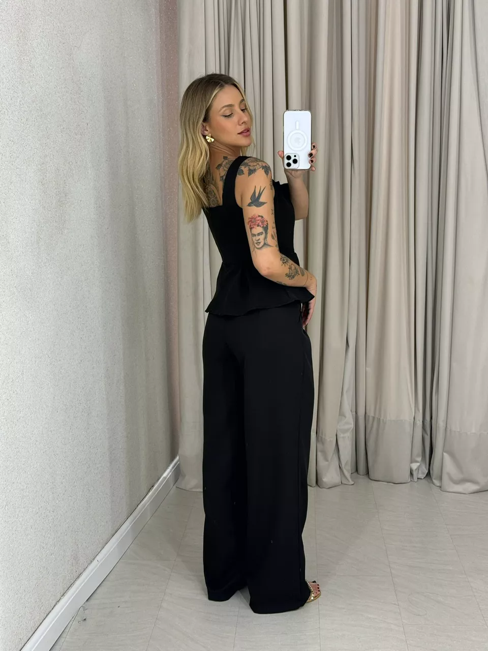 CONJUNTO CHLOE BLUSA CALÇA PRETO