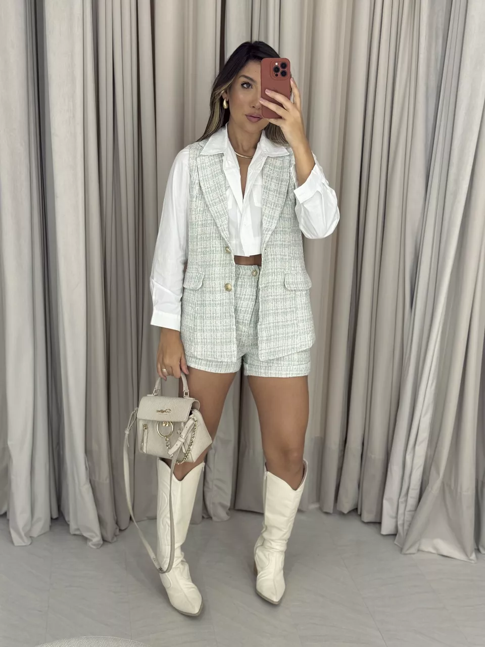 CONJUNTO YARA TWEED VERDE