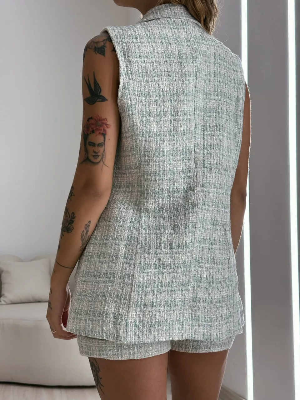 CONJUNTO YARA TWEED VERDE