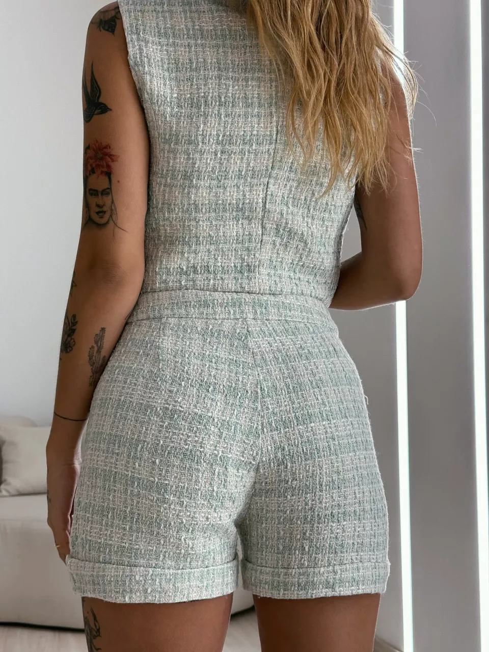 CONJUNTO YARA TWEED VERDE