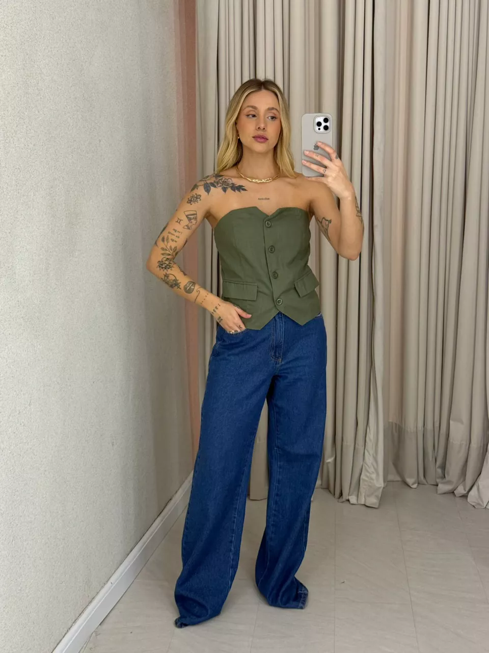 BLUSA DINAH TOMARA QUE CAIA VERDE